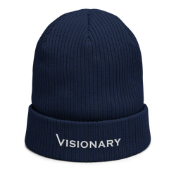 Navy Organic Cotton Ribbed Visionary Beanie