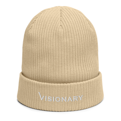 Sand Organic Cotton Ribbed Visionary Beanie