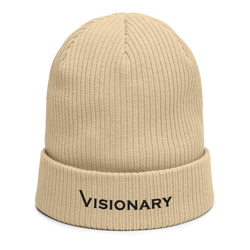 Sand Organic Cotton Ribbed Visionary Beanie